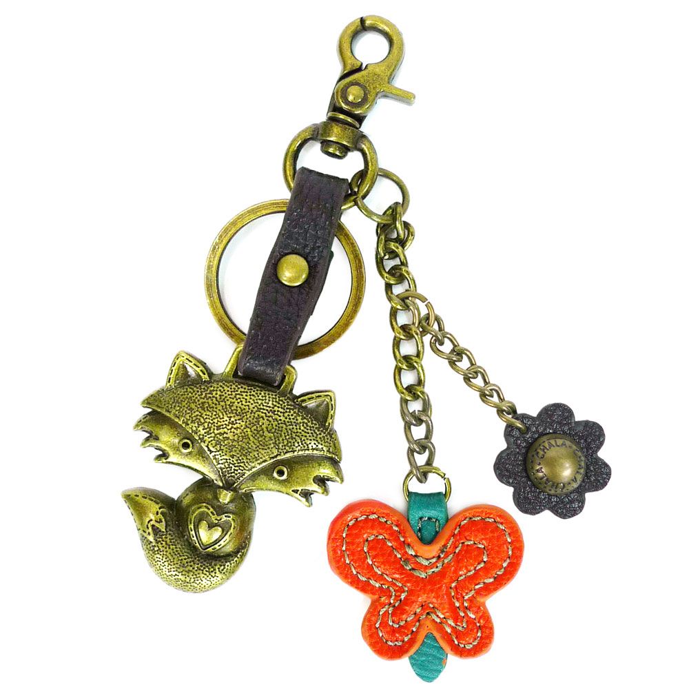 Chala Dragonfly And Butterfly Charming Key Chain Purse Bag Fob Charm