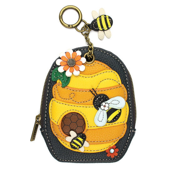 Mini Coin Purse Keychain - Bee Hive