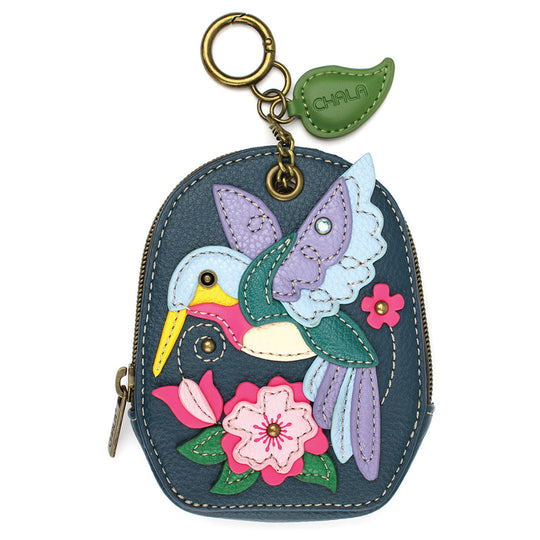 Mini Coin Purse Keychain - Hummingbird A