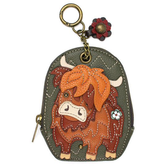 Mini Coin Purse Keychain - Highland Cow