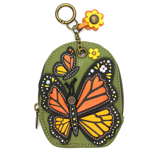 Mini Coin Purse Keychain - Monarch Butterfly