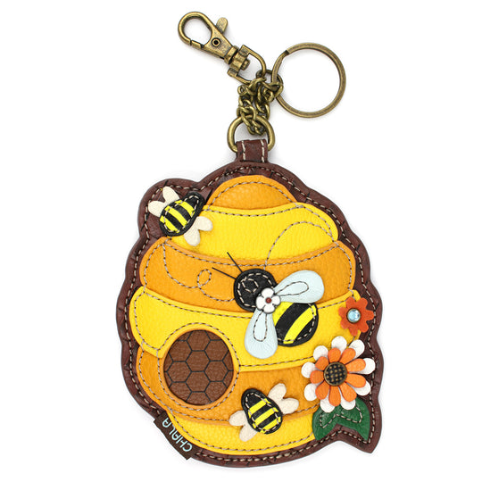 Key Fob/Coin Purse - Bee Hive