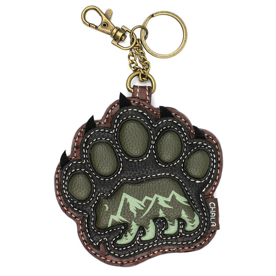 Coin Purse / Key Fob - Bear Paw Print