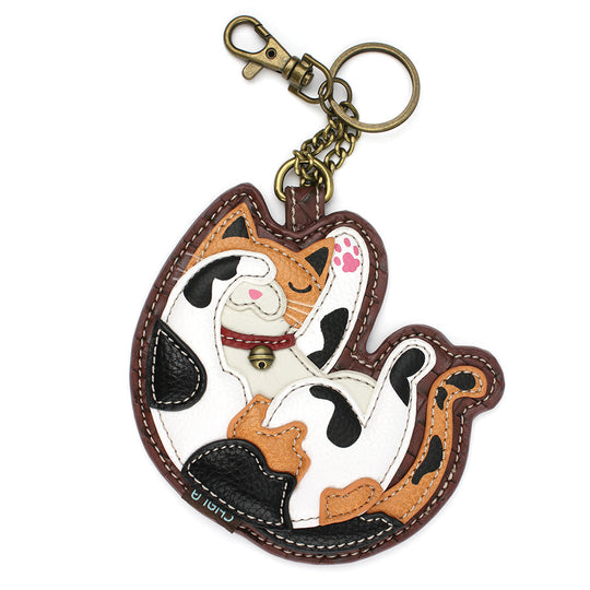 Key Fob/Coin Purse - Calico Cat