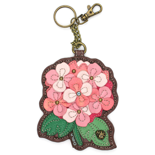 Key Fob/Coin Purse - Pink Hydrangea