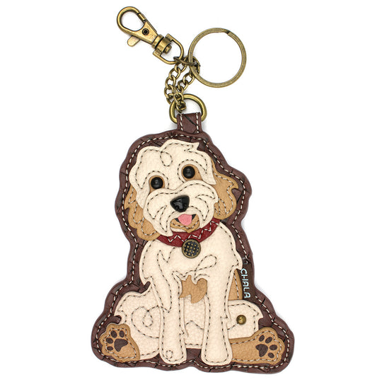 Coin Purse / Key Fob - Labradoodle