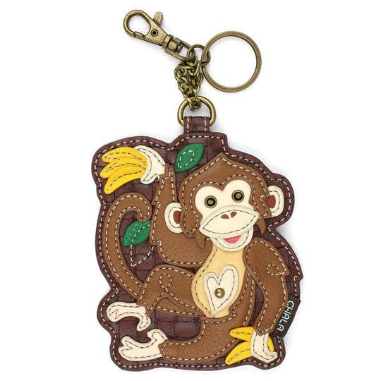 Key Fob/Coin Purse - Monkey With Bananas