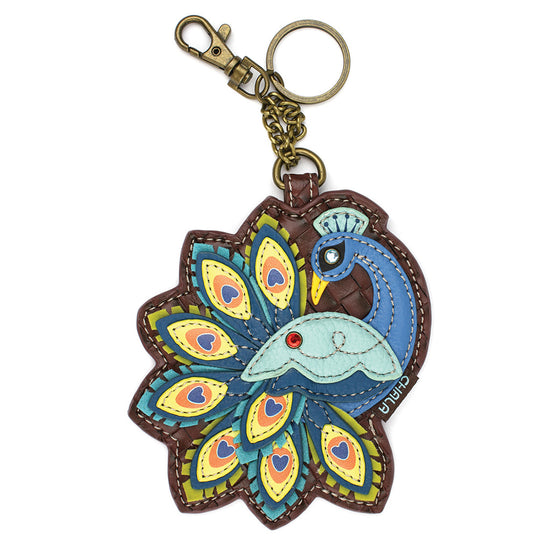 Key Fob/Coin Purse - Peacock