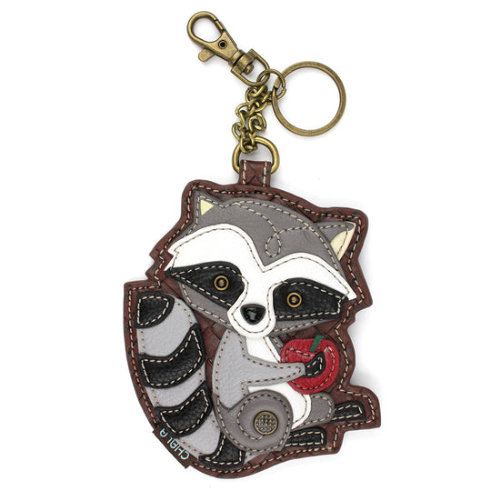 Key Fob/Coin Purse - Raccoon With A Cherry
