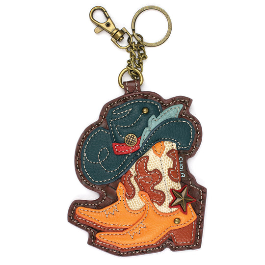 Key Fob/Coin Purse - Western Boots