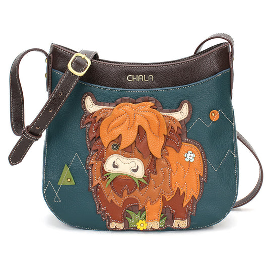 Crescent Crossbody - Highland Cow