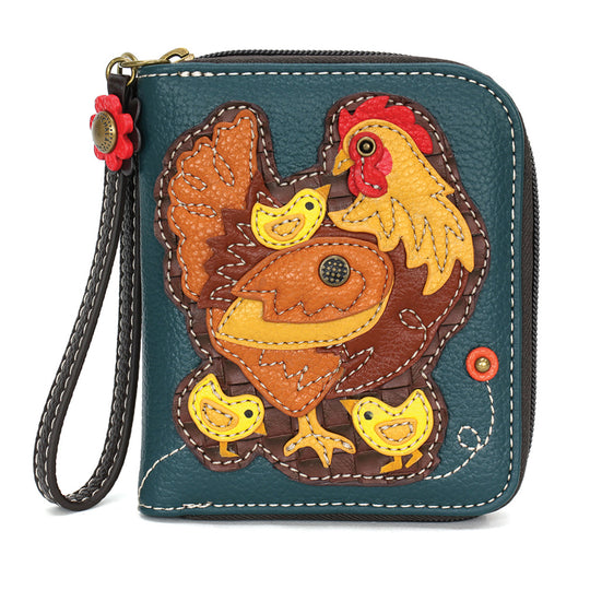 Zip-Around Wallet - Hen with Chicks