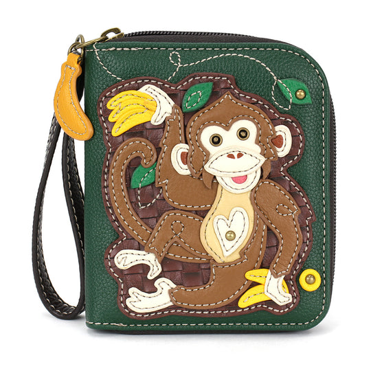 Zip Around Wallet - Monkey With Bananas
