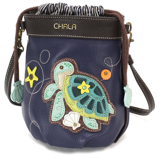 Drawstring Bucket Bag - RFID - Turtle A