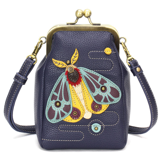 Kisslock Cellphone Crossbody - Moth