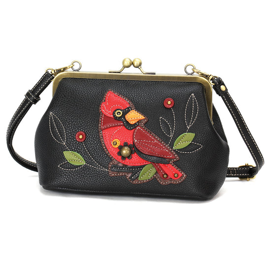 Kisslock Crossbody Purse - Cardinal