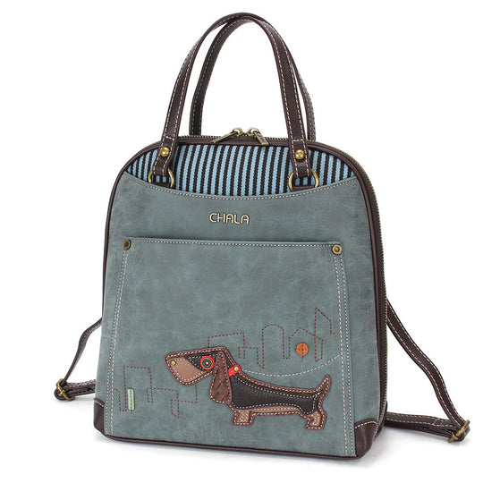 Convertible Backpack Purse - Wiener Dog