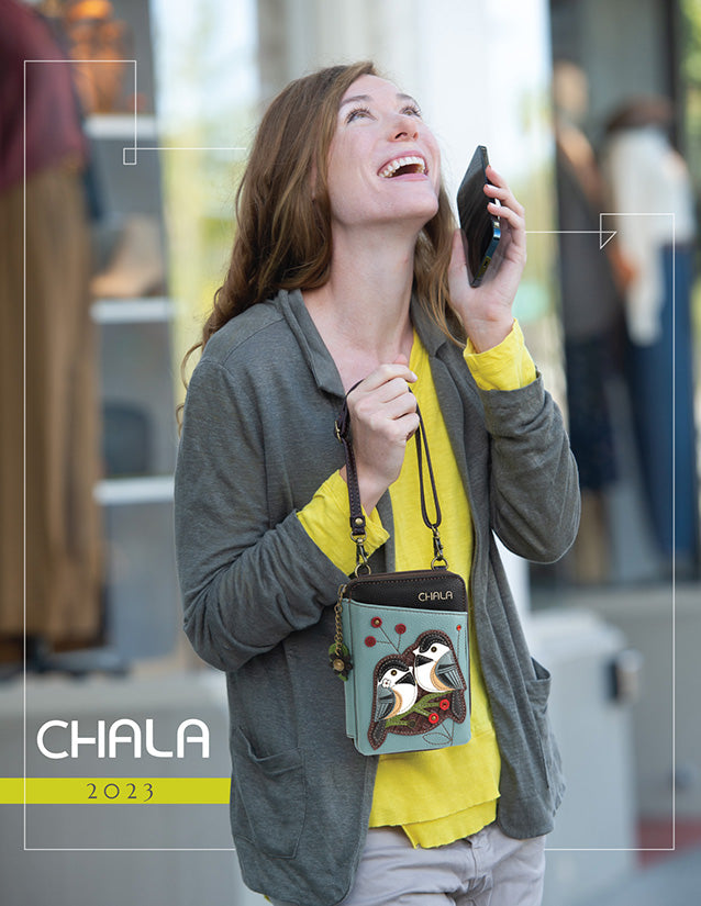 Chala Handbag - Cell Phone Crossbody - Dragonfly - Black