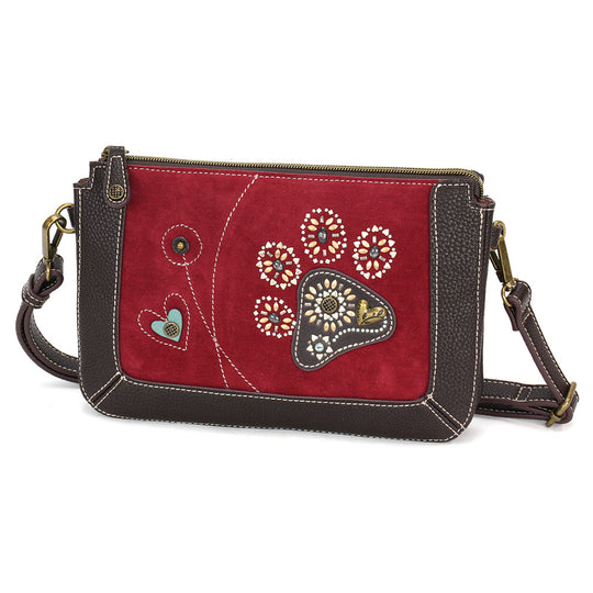 Dazzled Zip Pouch Crossbody - Paw Print