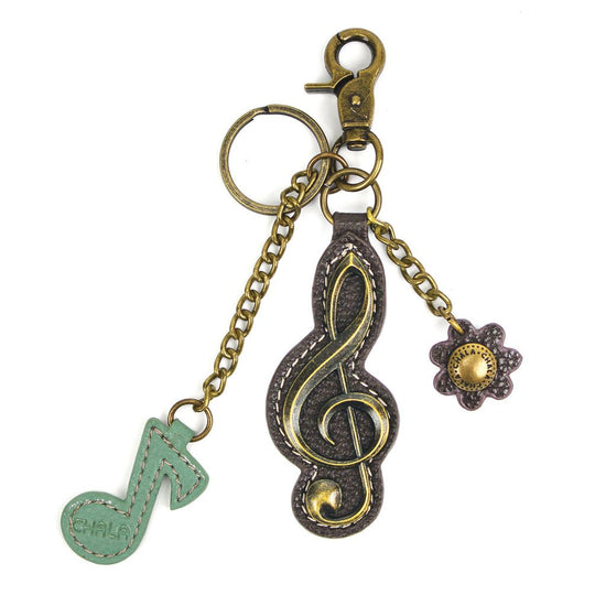 Metal Charming Keychain - Treble Clef