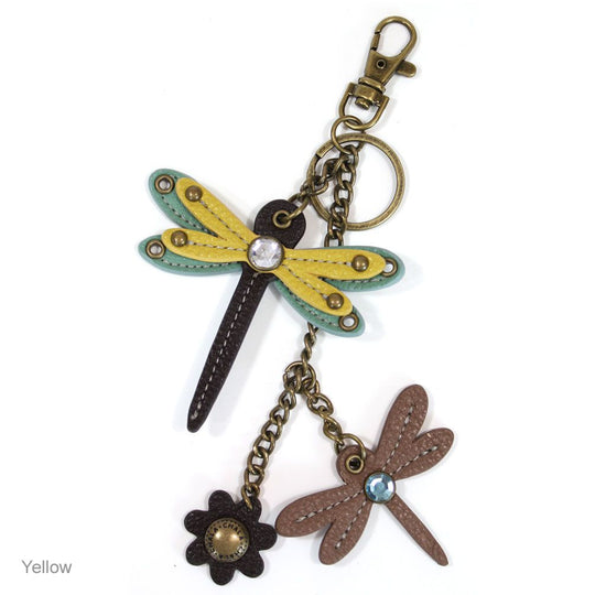 Mini Keychain - Dragonfly - Yellow