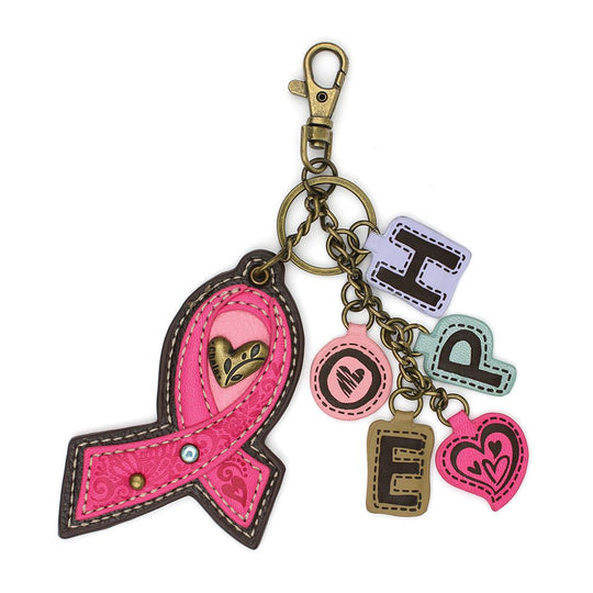 Charming Charms Keychain - Ribbon - pink