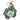 Key Fob/Coin Purse - Crab - teal