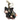 Key Fob/Coin Purse - Spotted Pig - black