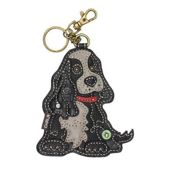 Key Fob/Coin Purse - Cocker Black