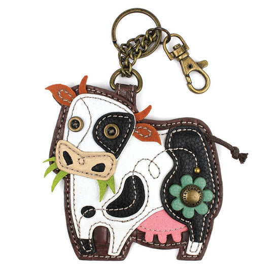 Key Fob/Coin Purse - Cow