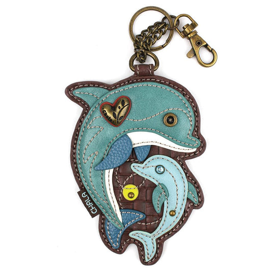 Key Fob/Coin Purse - Dolphin