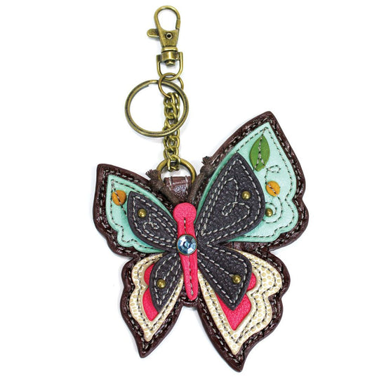 Key Fob/Coin Purse - New Butterfly