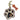 Key Fob/Coin Purse - Ivory Pawprint