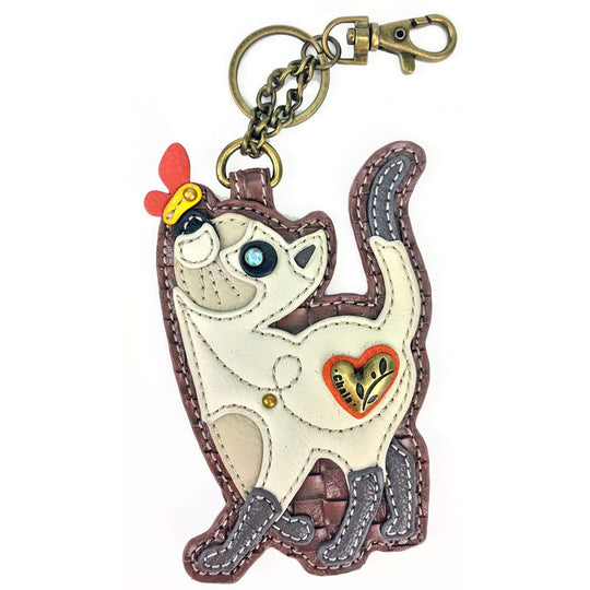 Key Fob/Coin Purse - Slim Cat