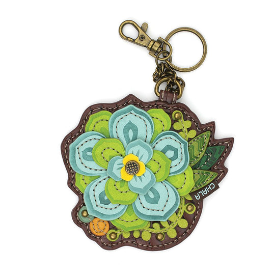 Key Fob/Coin Purse - Succulent