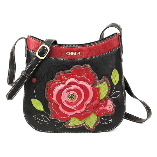 Crescent Crossbody - Red Rose