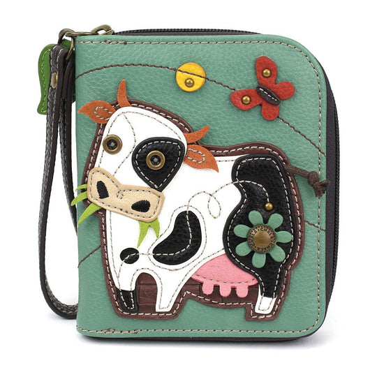Zip Around Wallet - Cow